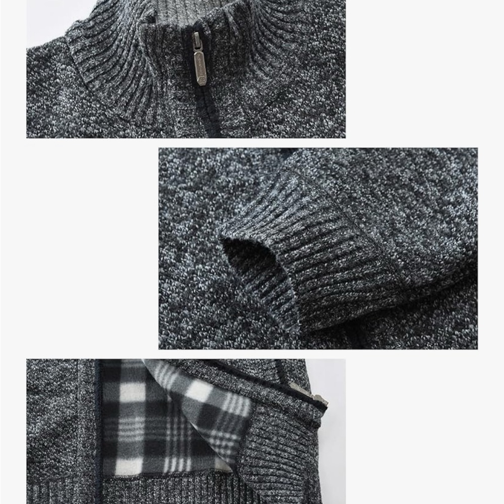 Gray Zip-Up Sweater - Picture 2 of 4
